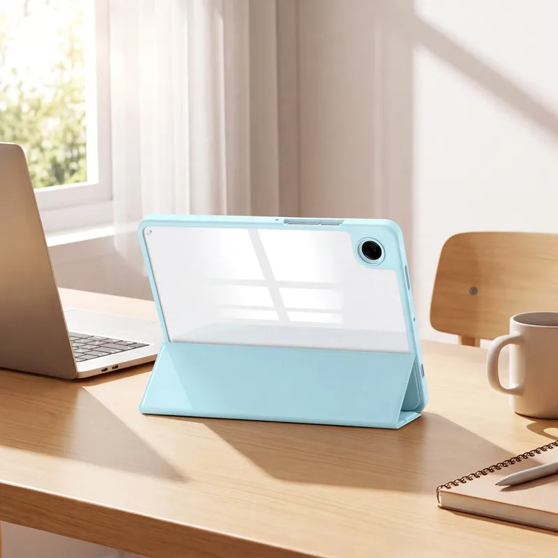 Etui Clear Pencil Galaxy Tab A11 X135/X133 A9 SM-X110/X115 - Niebieski