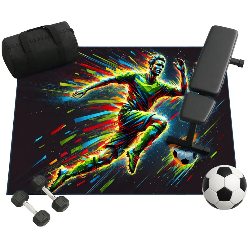 Dywan Gamingowy Mata Pod Fotel Antypoślizgowy Football 160x120 cm 160x120 cm