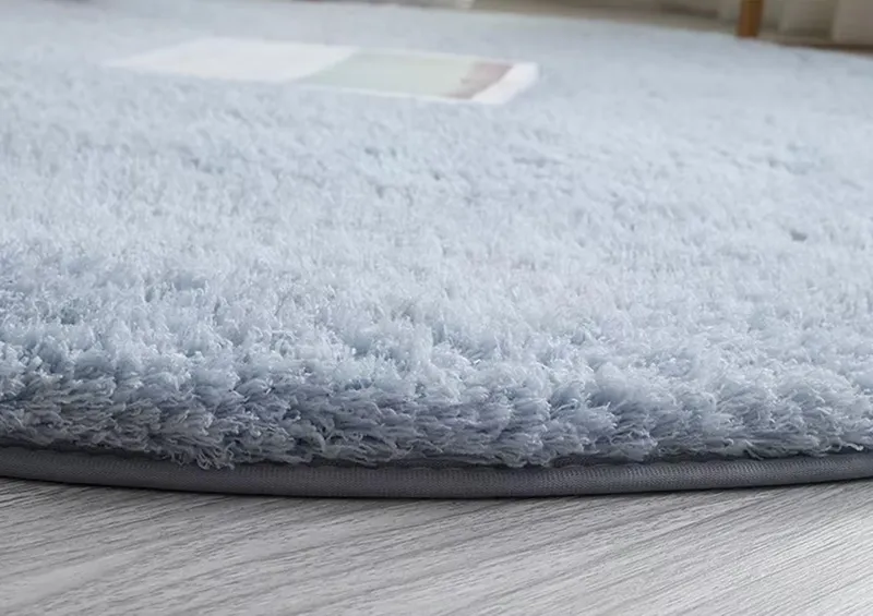 Dywan Okrągły Alpa 100 cm Pluszowy Miękki Do Salonu - Srebrny