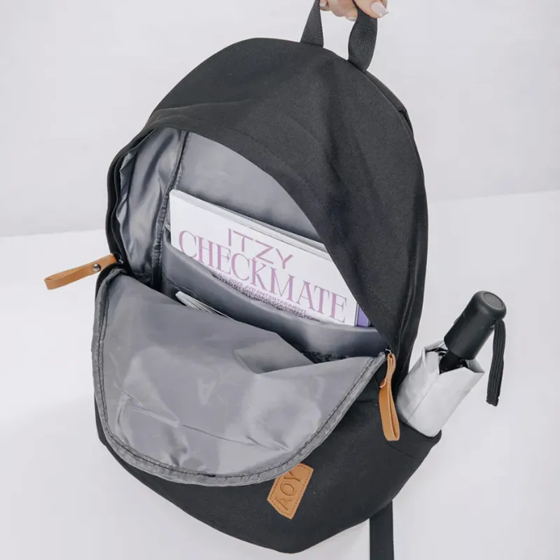 Plecak Wodoodporny Szkolny Podróżny Turystyczny Sportowy 46x31x20 - Czarny