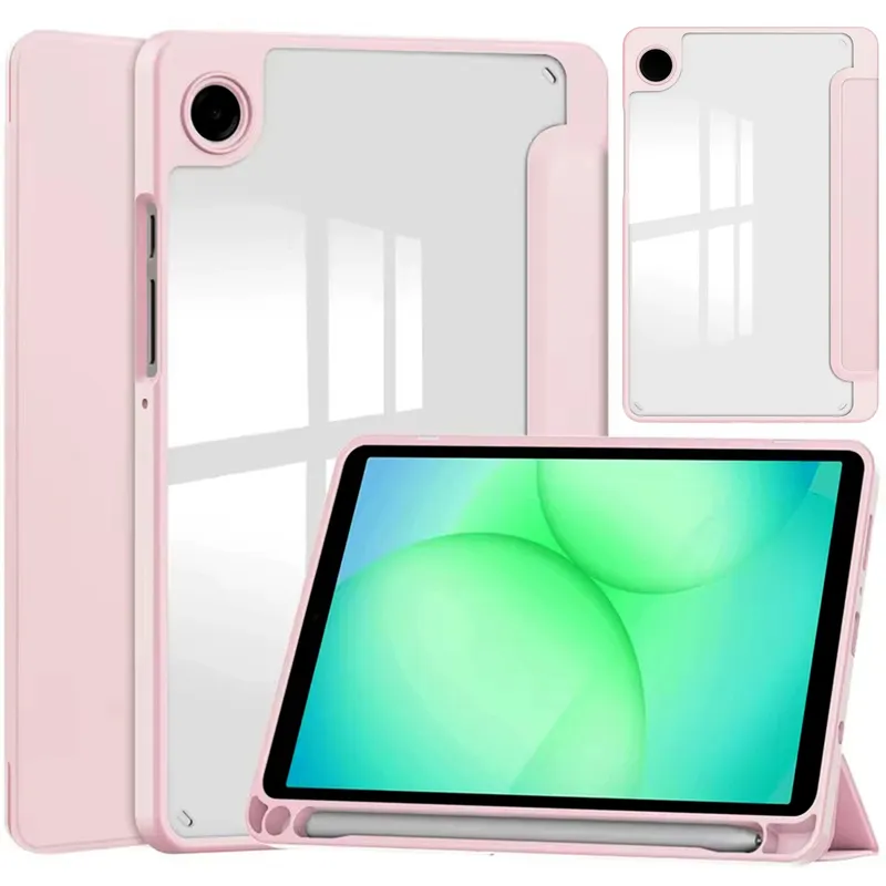 Etui Clear Pencil Galaxy Tab A11+ 10.9 2025 X230/X235/X236 A9+ - Różowe