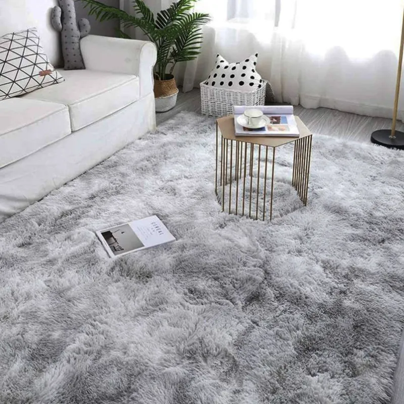 Dywan Shaggy Ombre 350x250 cm Do Salonu I Sypialni - Jasnoszary