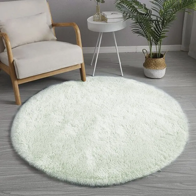 Dywan Okrągły Shaggy 140x140 cm Do Salonu - WhiteLime