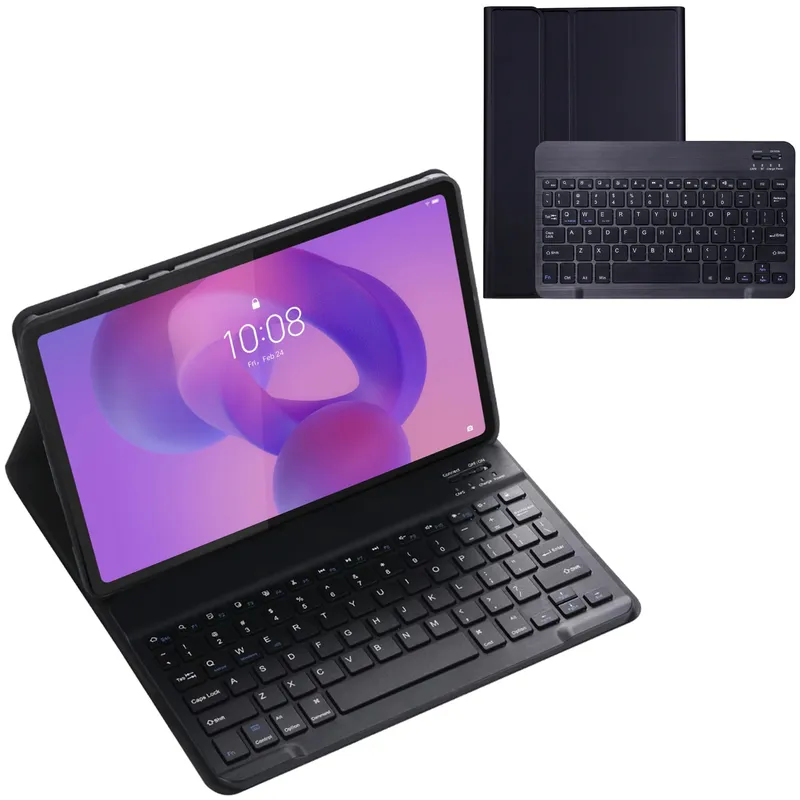 Etui Z Klawiaturą Bluetooth Do Lenovo IdeaTab Plus 12.1 - Czarne