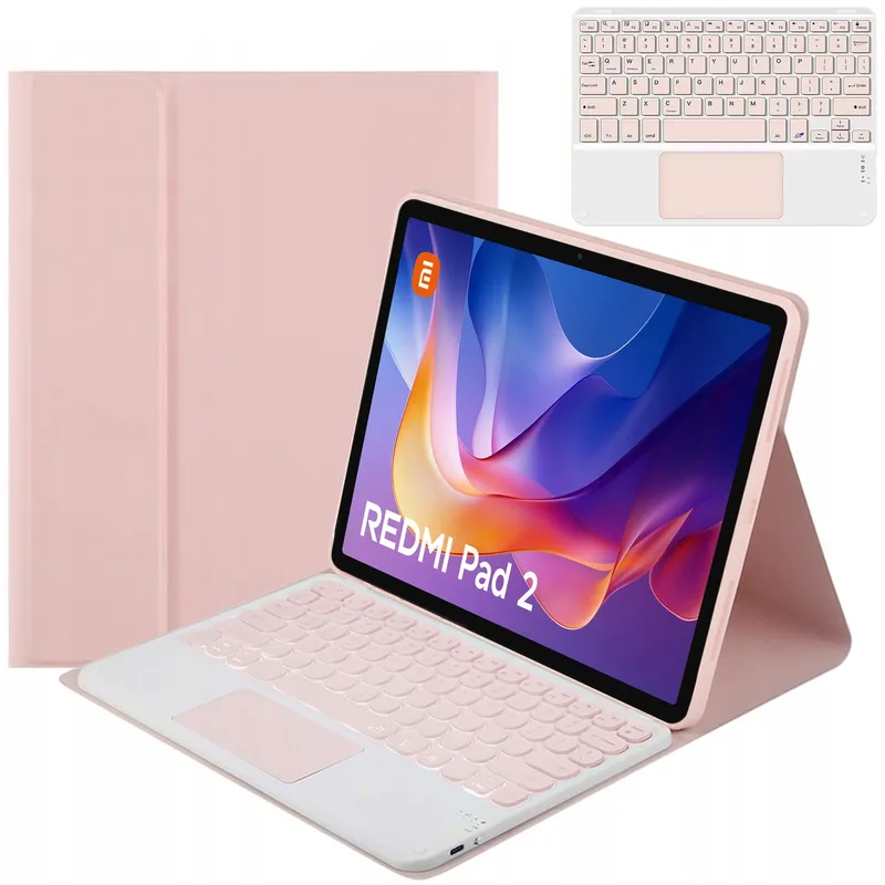 Etui Z Klawiaturą Bluetooth Do Redmi Pad 2 11" 2025 - Różowe