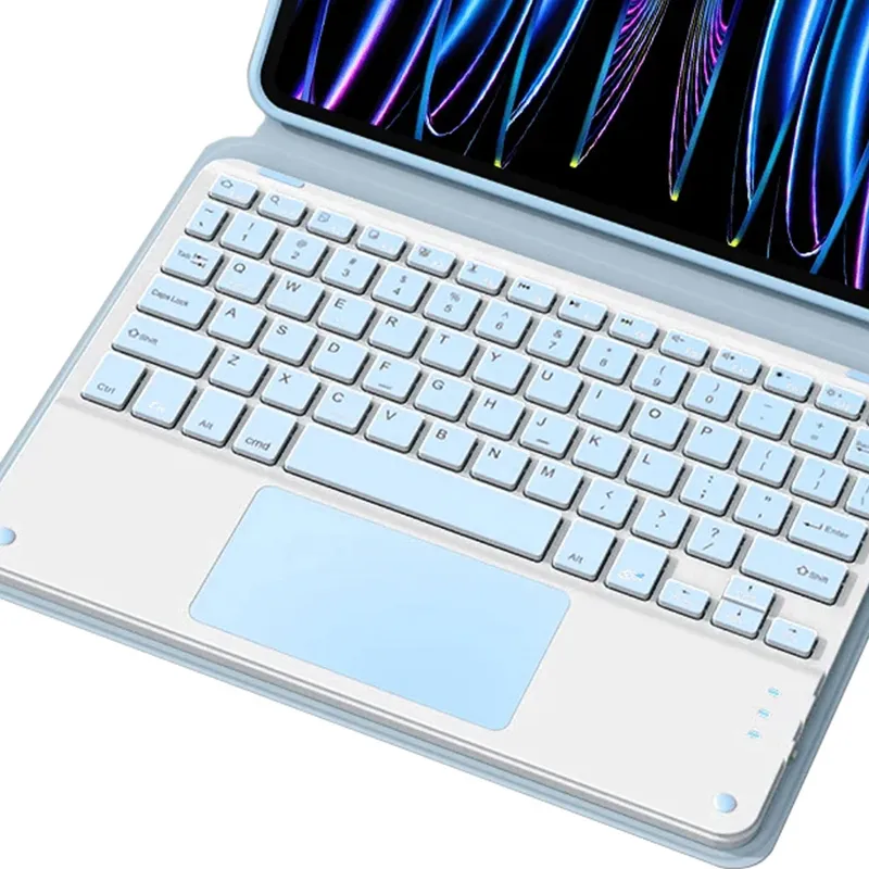 Etui Z Klawiaturą Bluetooth Do Lenovo Idea Tab Pro 12.7 - Niebieskie