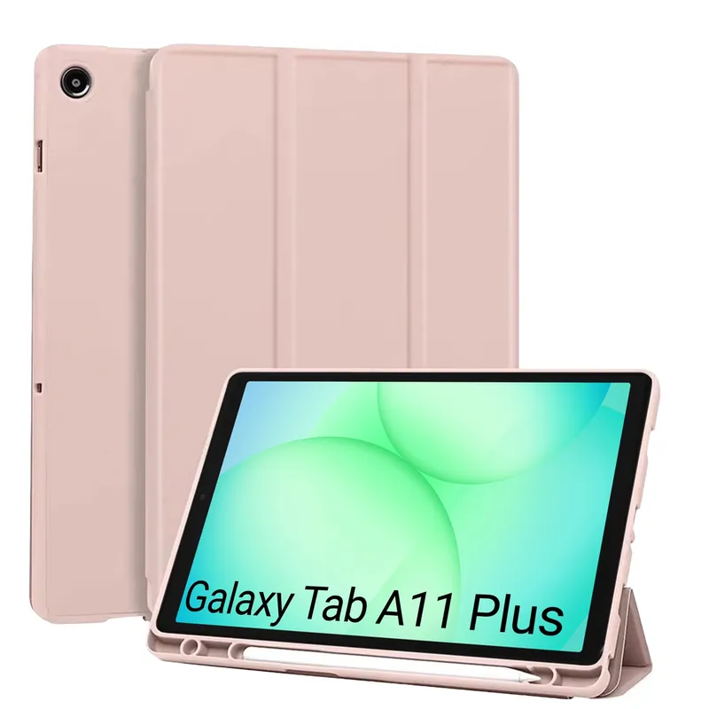 Etui Do Galaxy Tab A11+ A9+ 10.9 11 Smart Case Z Klapką - Różowy