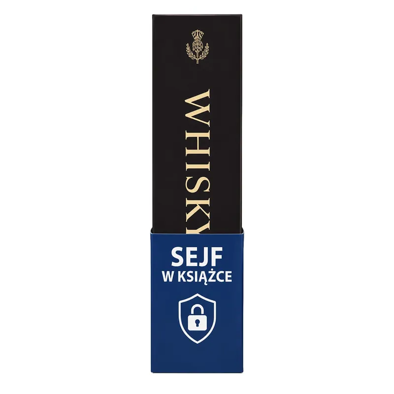 Sejf Książka Metalowa Skrytka Na Pieniądze Klucze Biżuterię - Whisky