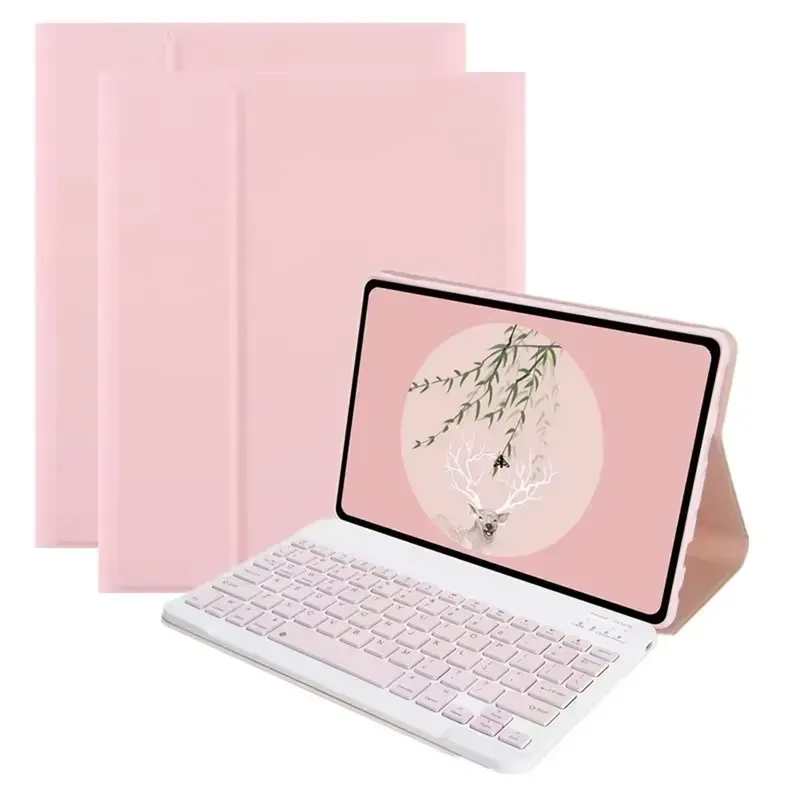 Etui Z Klawiaturą Bluetooth Do Redmi Pad 2 Pro 12.1 2025 - Różowe