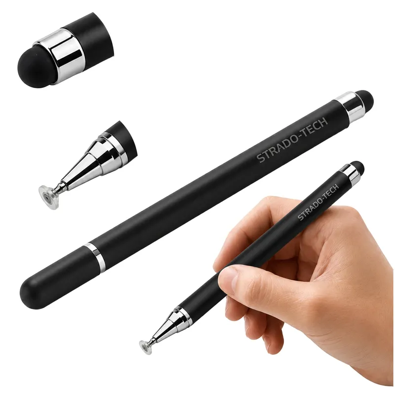 Rysik Stylus Pen Dwustronny Do Tabletu I Telefonu - Czarny