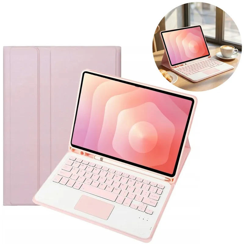 Etui Z Klawiaturą Bluetooth Do SAMSUNG Galaxy Tab S11 11" - Różowe