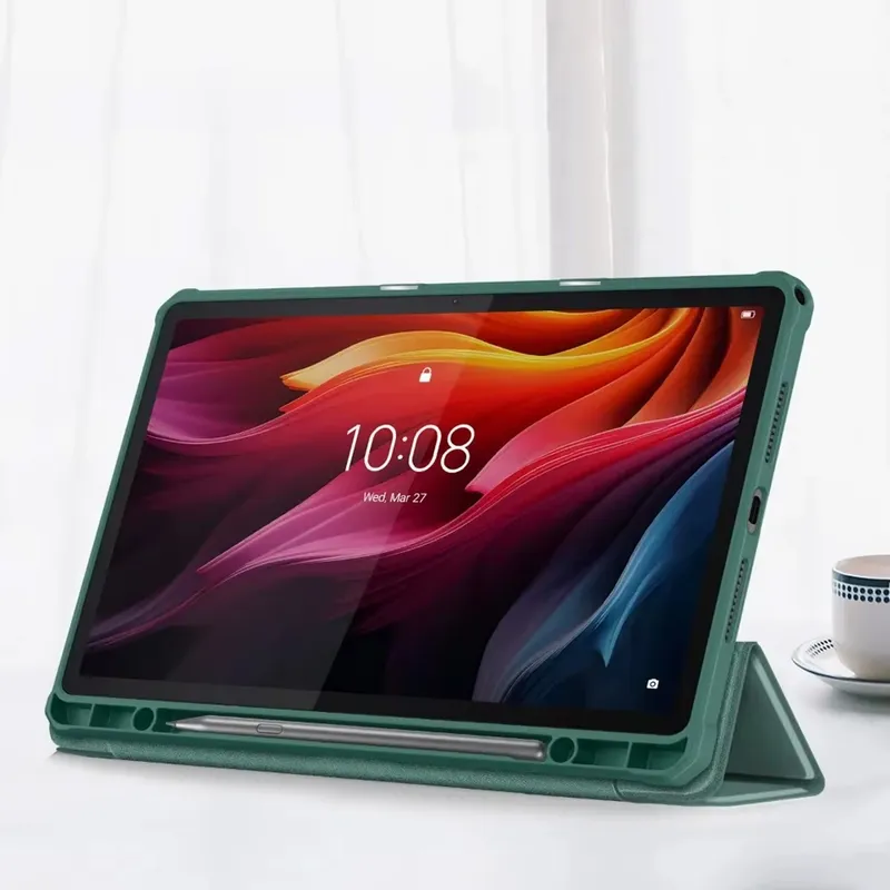 Etui Z Klapką Clear Do Lenovo Tab K11 Plus 11.45 - Zielone