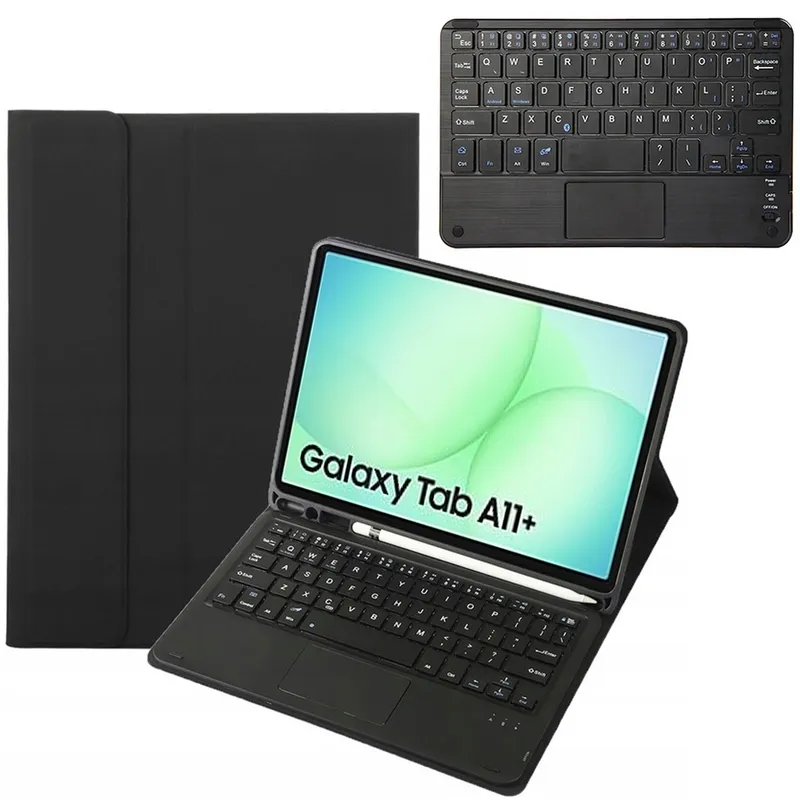 Etui Z Klawiaturą Bluetooth Do SAMSUNG Galaxy Tab A11+ 10.9" - Czarne