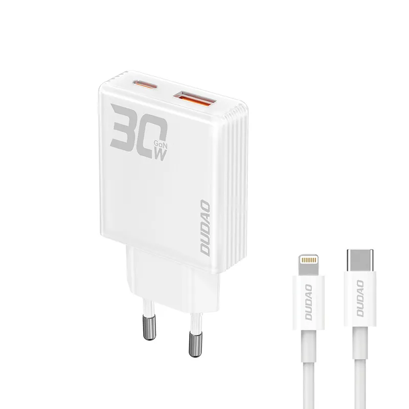 Ładowarka Sieciowa GaN DUDAO A30EUL 30W USB-A/USB-C - Biała