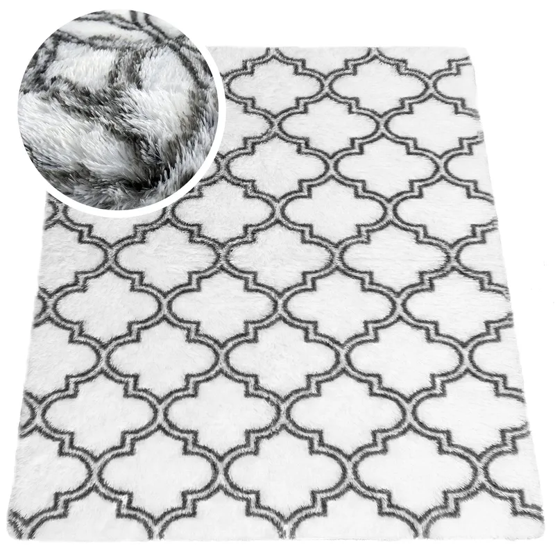 Dywan Shaggy Decor 200x140 cm Miękki Do Salonu - Biały