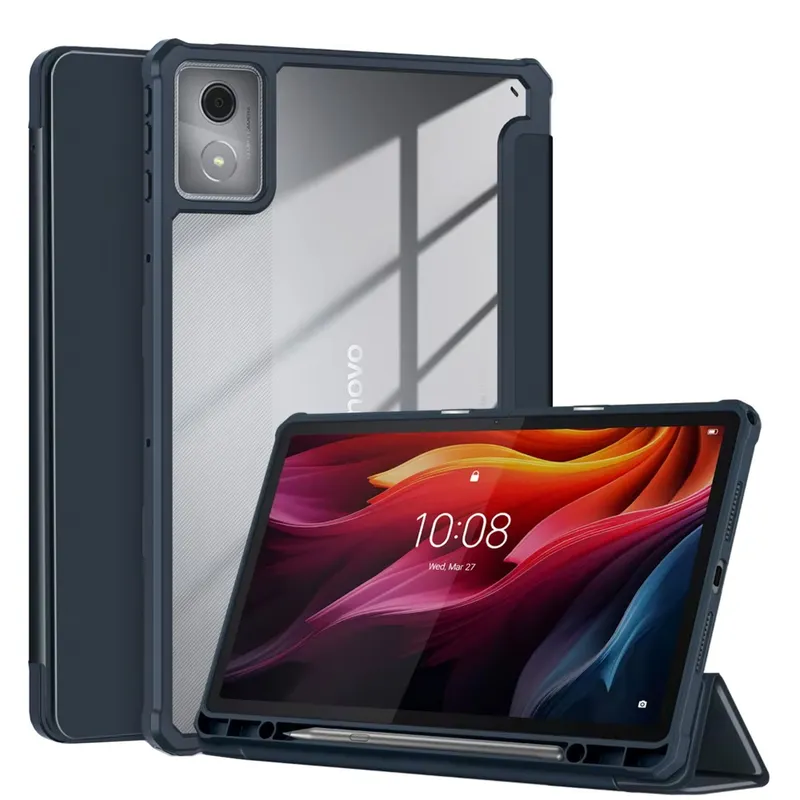 Etui Z Klapką Clear Do Lenovo Tab K11 Plus 11.45 - Granatowe