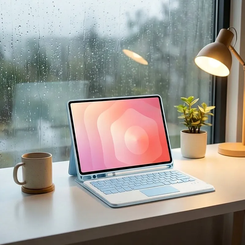 Etui Z Klawiaturą Bluetooth Do SAMSUNG Galaxy Tab S11 11" - Niebieski