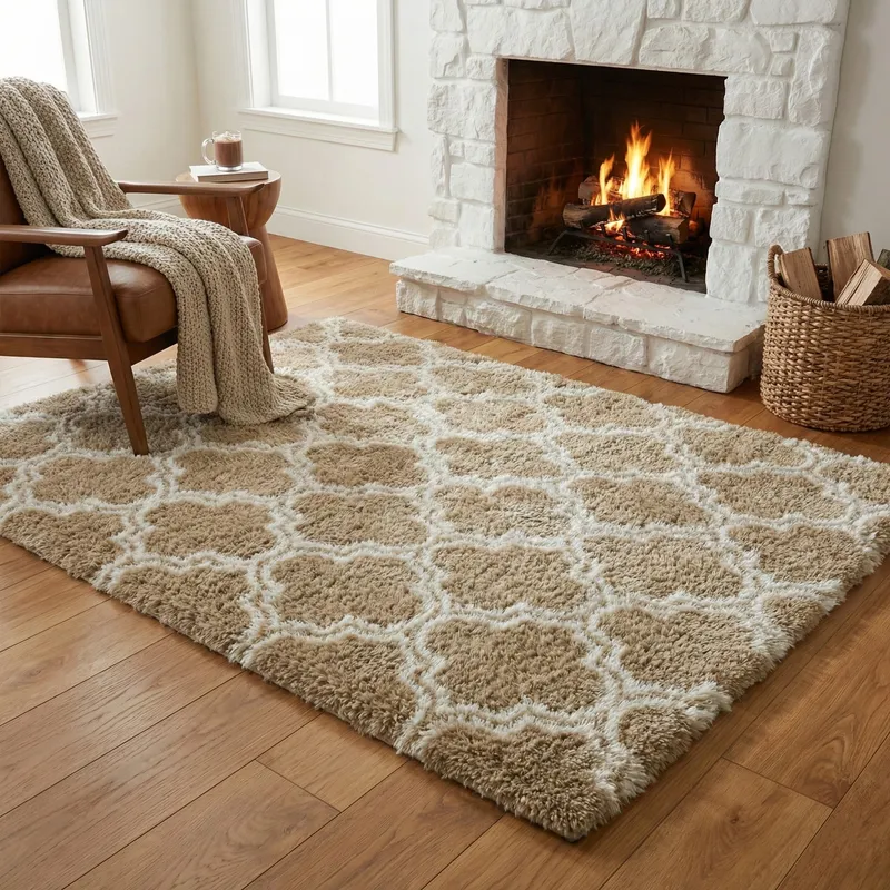 Dywan Shaggy Decor 300x200 cm Do Salonu I Sypialni - Khaki
