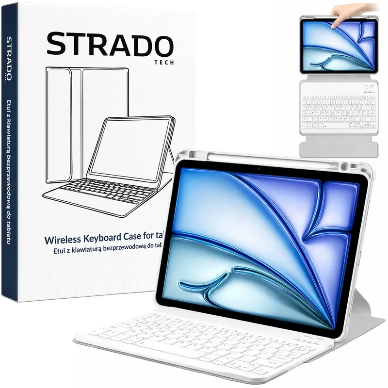Etui 360 Z Klawiaturą Do IPad Air 11 M4/M3/M2 - Szary