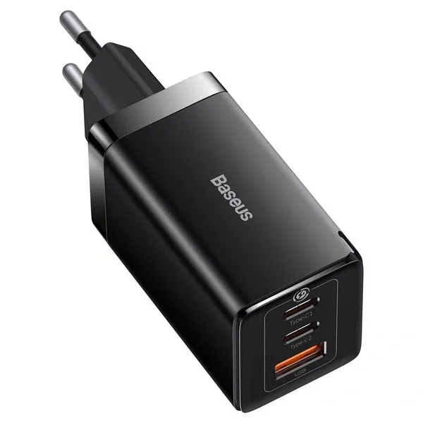 Ładowarka Sieciowa GaN 65W BASEUS GAN5 Pro 3 Porty USB-C/A - Czarny
