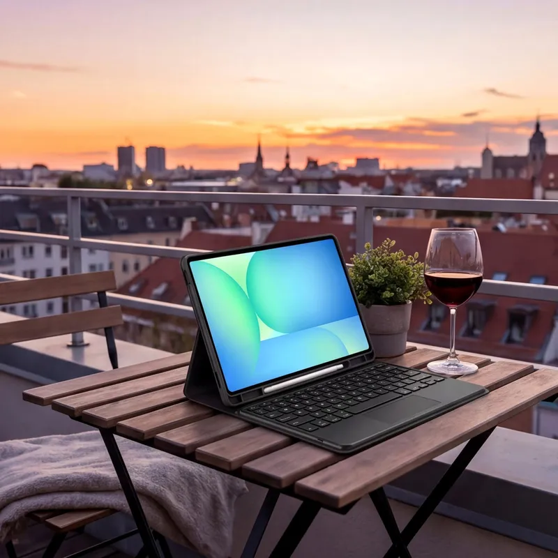 Etui Z Klawiaturą Bluetooth Do SAMSUNG Galaxy Tab S10 FE Plus 13.1 - Czarne