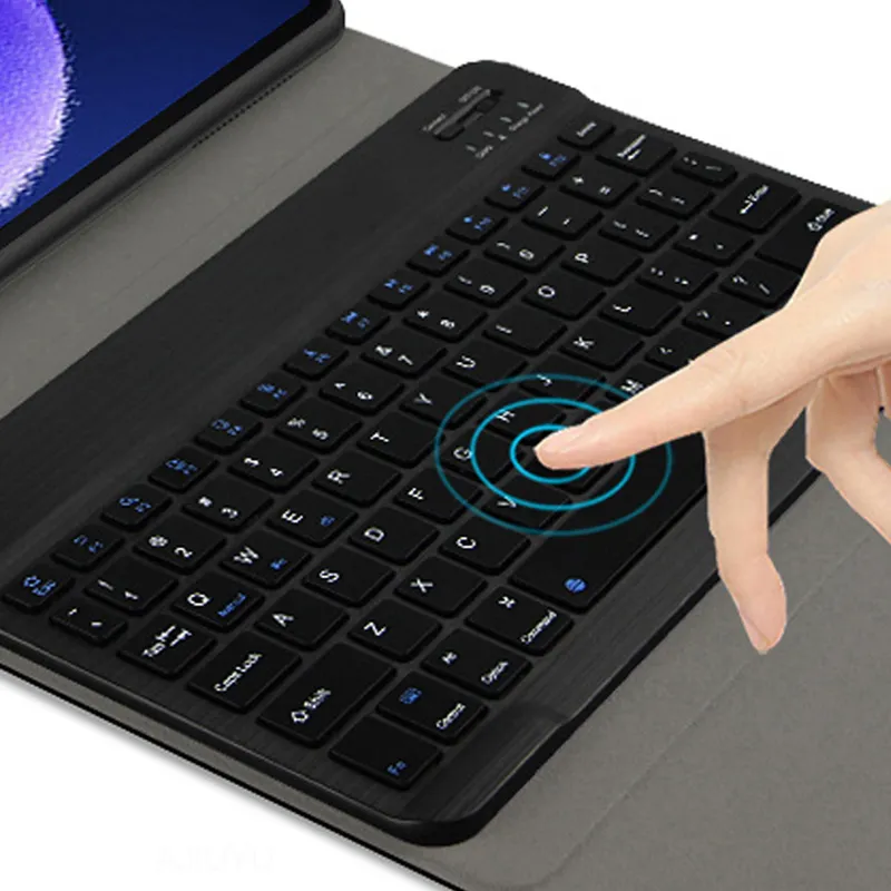 Etui Do Lenovo Tab P12 TB-370 Z Klawiaturą Bluetooth - Czarne