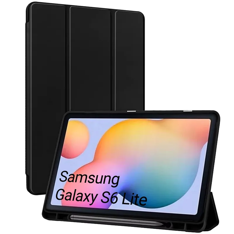Etui Smart Z Uchwytem Rysik Do SAMSUNG Galaxy Tab S6 Lite 10.4 - Czarny