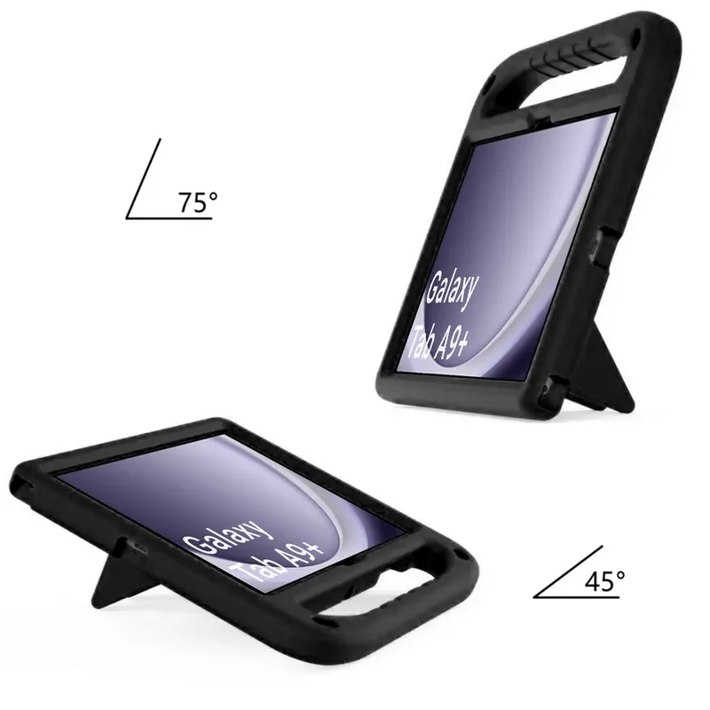 Etui FunColor Z Uchwytem Do Galaxy Tab A9 Plus 11 X210/X215/X216 - Czarne