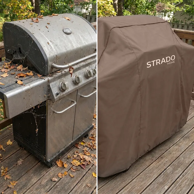 Pokrowiec Na Grill 170x60x117 cm Wodoodporny Ochrona UV - Brązowy