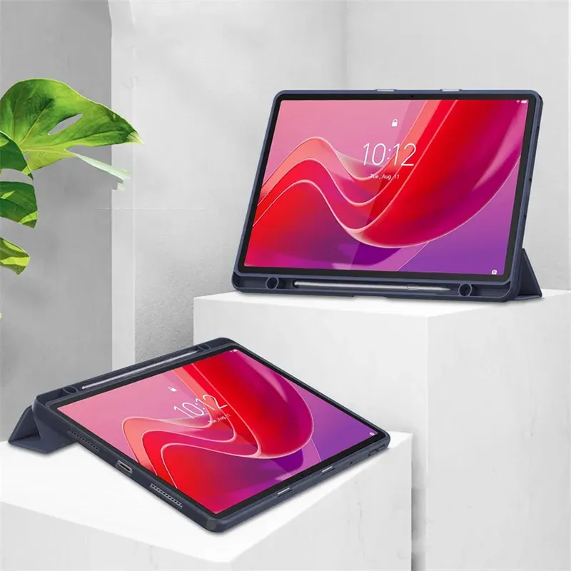 Etui Crystal Case Lenovo Tab M11 10.95 11 TB330 Z Podstawką - Granatowe