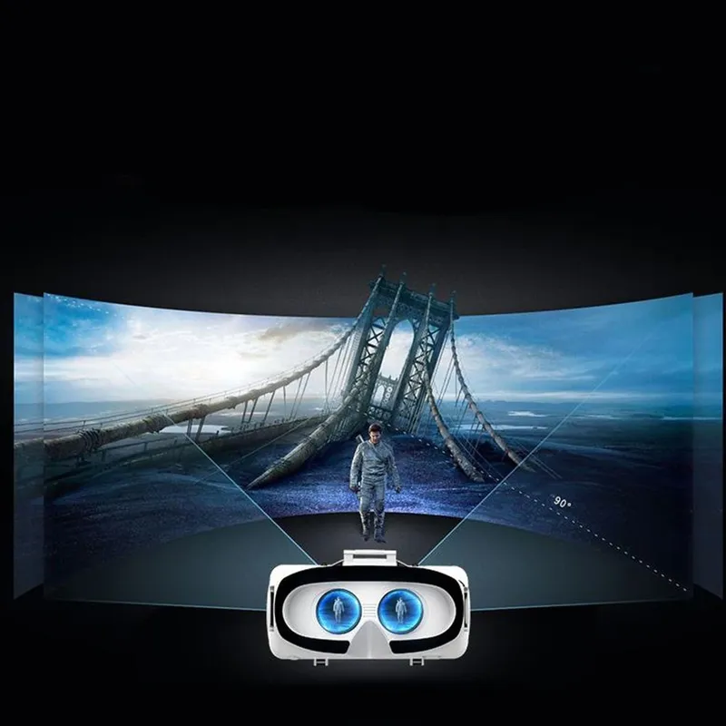 Okulary VR 3D Shinecon G06 Pilot Opaska Do Smartfona - Biały