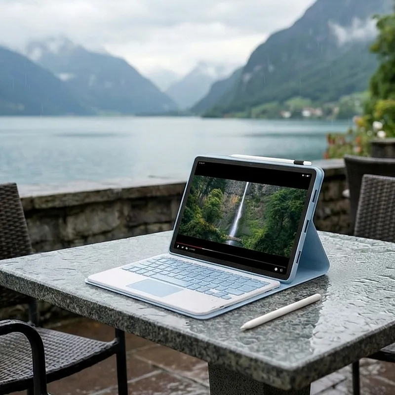 Etui I Klawiatura Do Lenovo Idea Tab 11 TB336FU TB336ZU - Niebieski