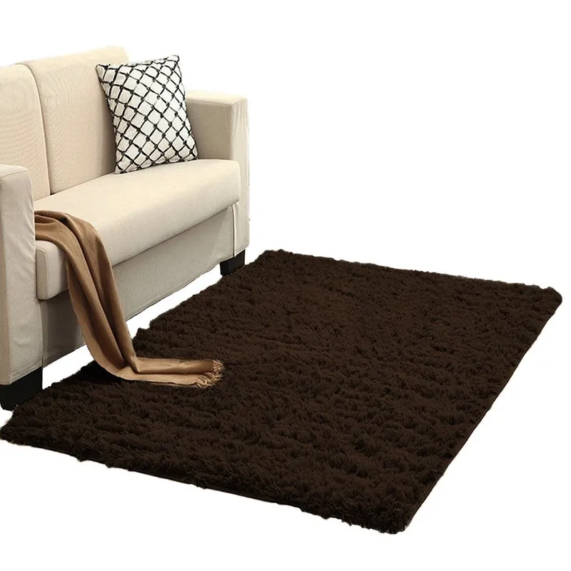 Dywan Shaggy 150x80 cm Miękki Puszysty Do Salonu I Sypialni - DarkCoffee