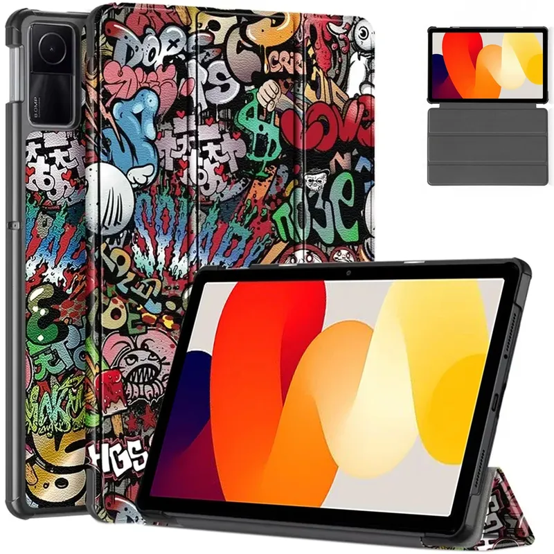 Etui Graficzne Z Klapką Do XIAOMI Redmi Pad SE 2023 11 - Wielokolorowe