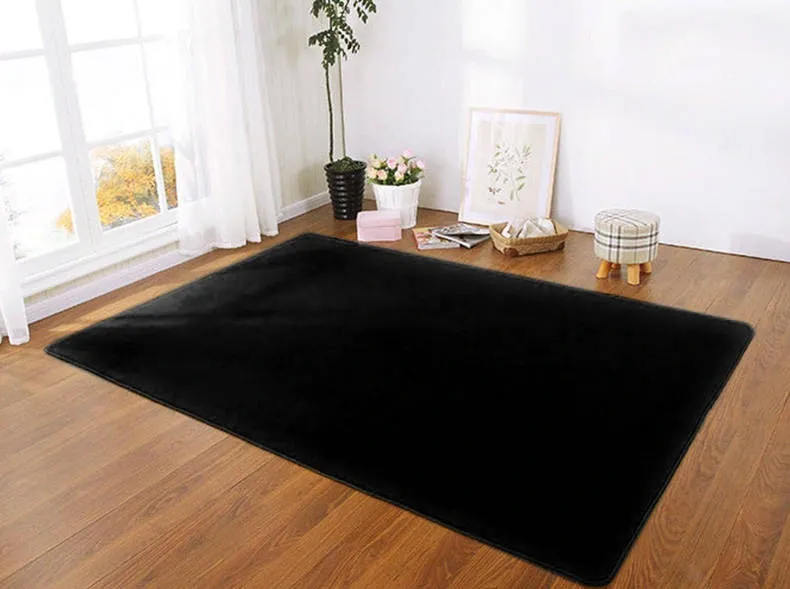 Dywan Polar 300x200 cm Do Salonu I Sypialni Miękki - Czarny