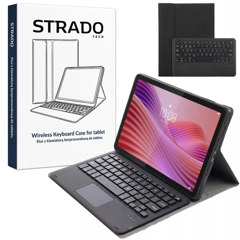 Etui Z Klawiaturą Bluetooth Do Lenovo Tab 10.1 2025 TB311FU - Czarny