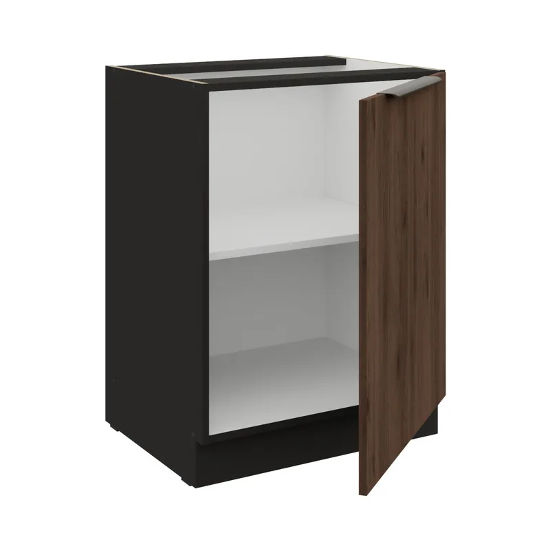 Szafka Dolna 60 SILVIA 06 Czarny / Orzech Okapi