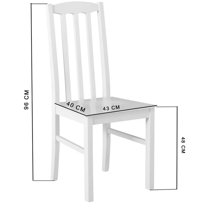 Drewniane Krzesło DK49 - Białe