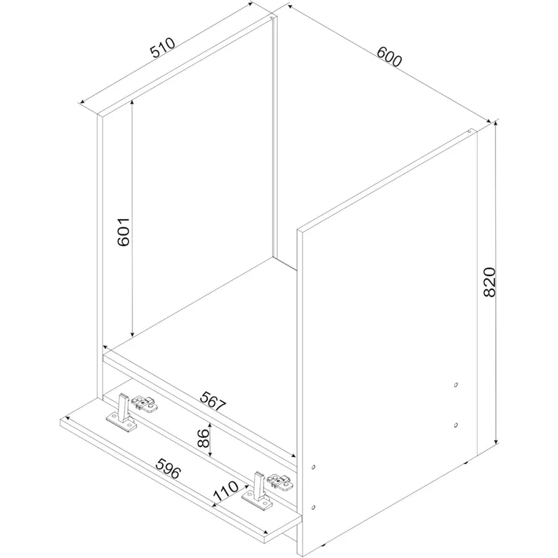 Szafka Pod Piekarnik DK60 ELLEN 07 Grafit / Dąb Artisan