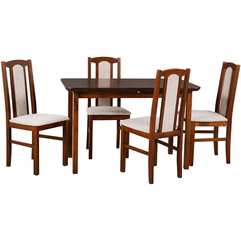 Stół DS3 Orzech Laminat + Krzesła DK7 (4 Szt.) Orzech / 11B