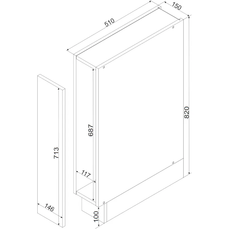 Szafka Dolna CARGO D15 ELLEN 10 Grafit / Dąb Artisan