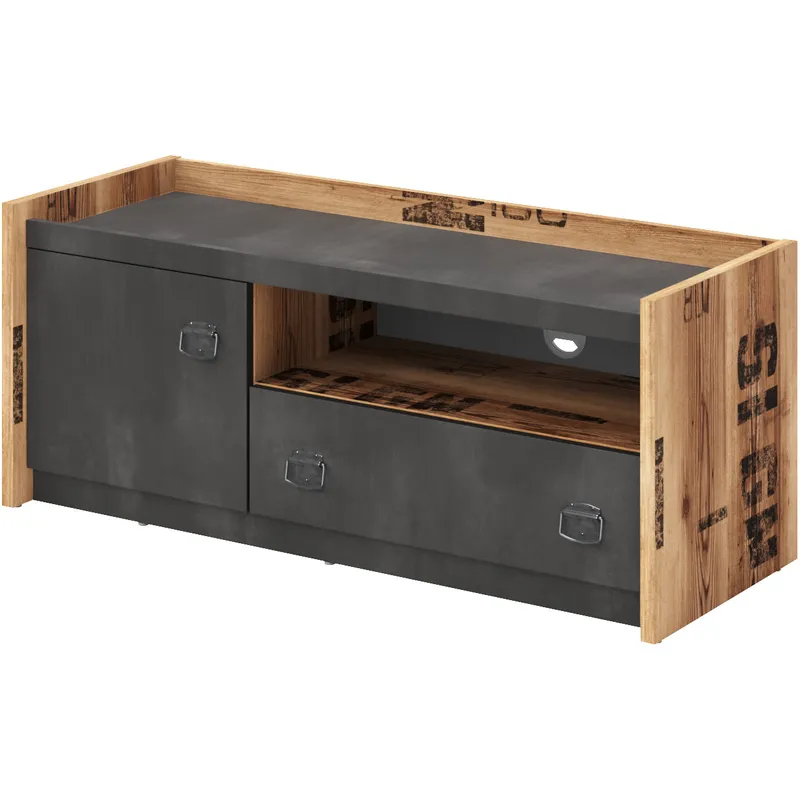 Szafka RTV 1D1S FARGO FG-10 Canion / Raw Steel
