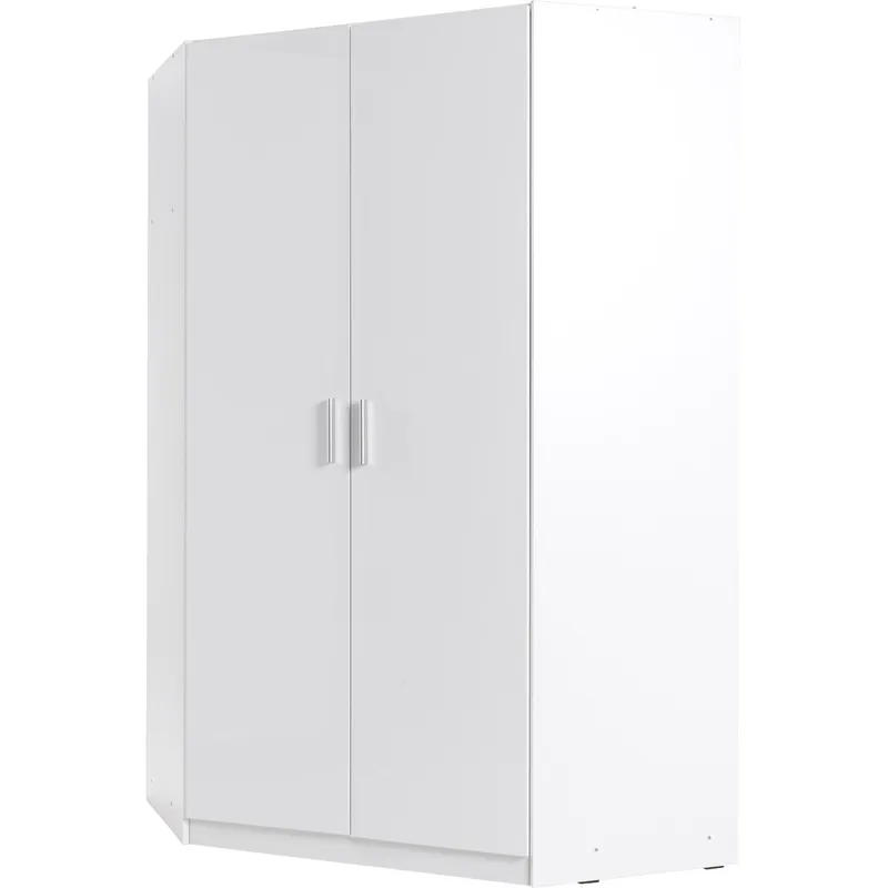 Szafa Narożna 117cm PARMA 06 Biały Alpejski / Biały Połysk