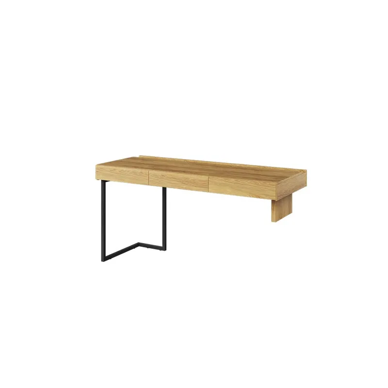 Biurko 150 3S Prawe/Lewe Hikora Naturalna/Raw Steel TEEN FLEX TF04