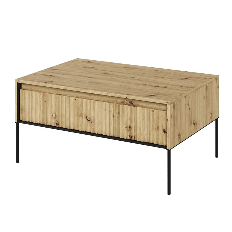 Stolik 1D Dąb Artisan/Czarny TREND TR09 - Kawowy