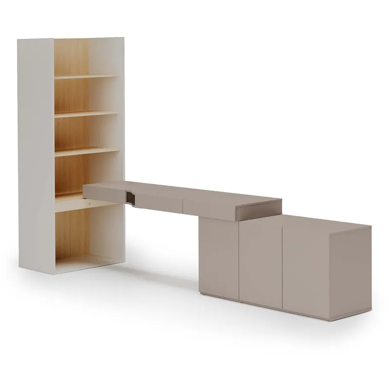 Meble Młodzieżowe WOOW SET 08P Szampański / Dąb Vincenza / Clay Grey