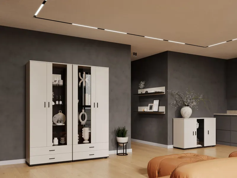 Komoda SINDI 10J Kaszmir 120 cm - Czarny