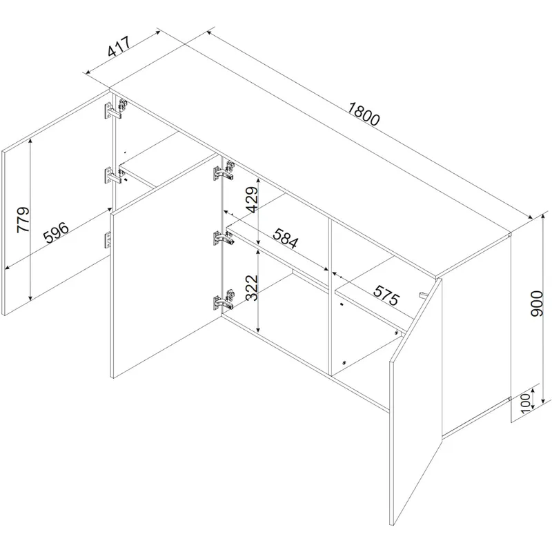 Komoda MALMO 3D Beż Piaskowy