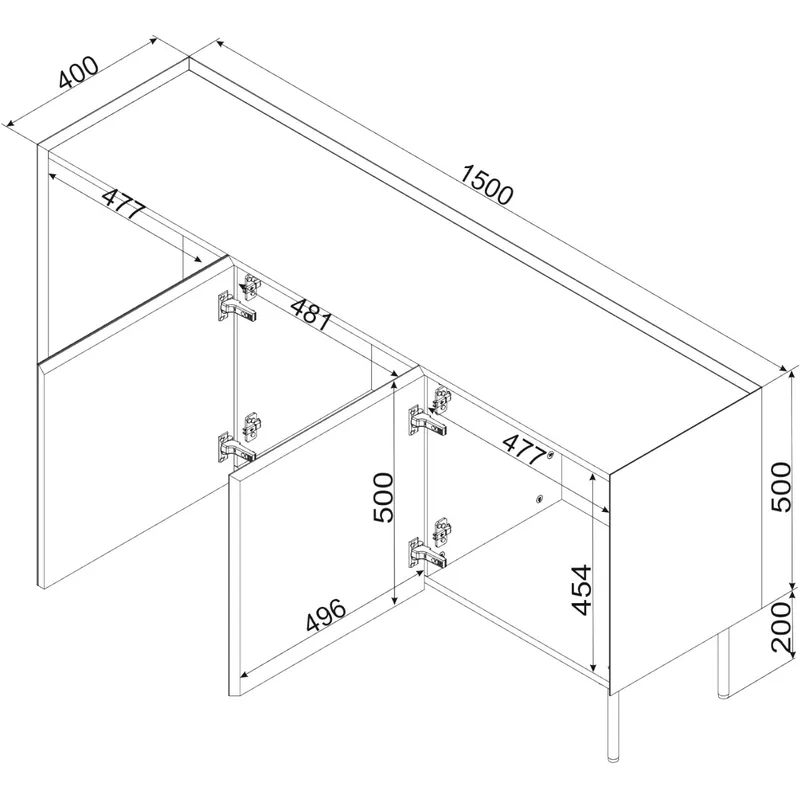 Komoda INGRID 150 Kaszmir