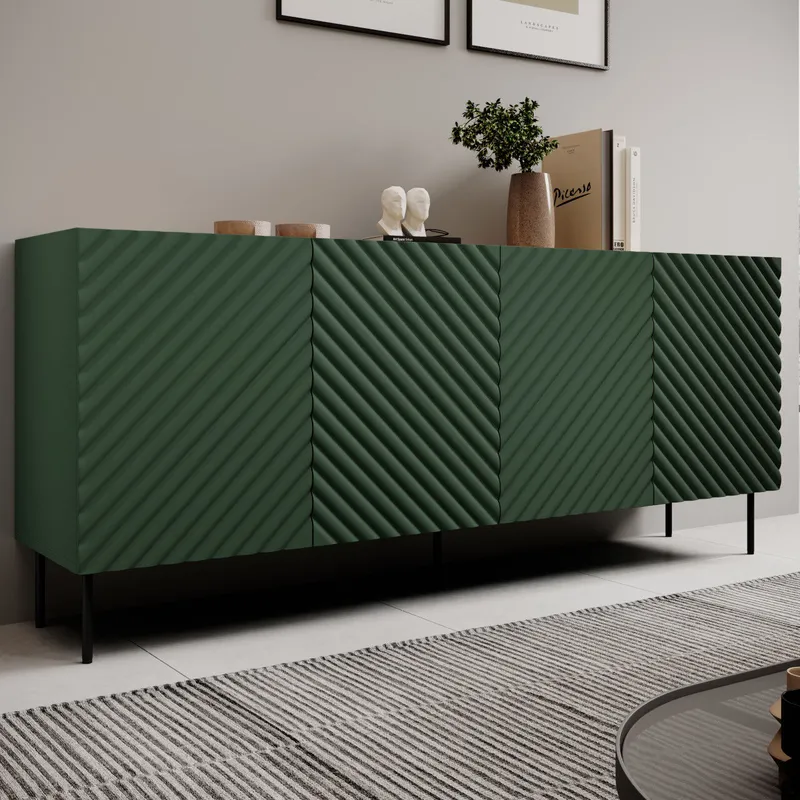 Komoda INDA 4D2SZ Labrador / Dąb Artisan